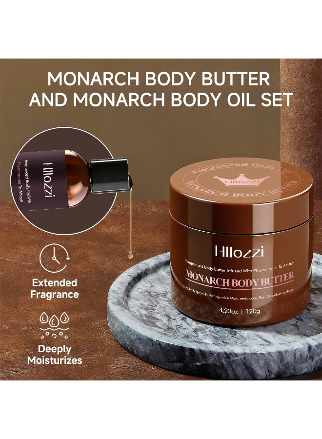 Hllozzi Monarch Body Butter 120g | Pheromone Fragrance Moisturizing Cream | Sandalwood, Amber, Woody Notes | Unisex, Alluring, Long-Lasting Fragrance - Image 5